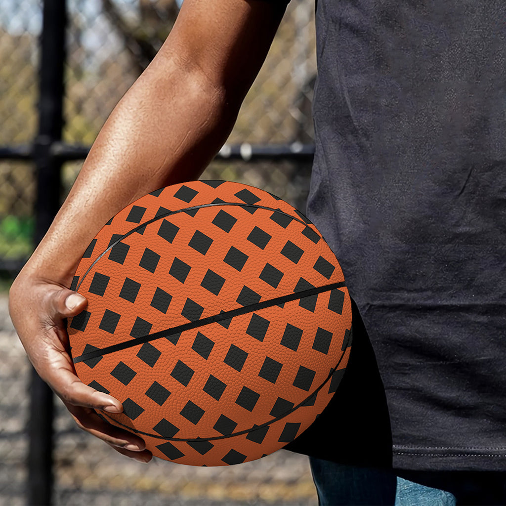 Orange Halloween Pattern Print Basketball