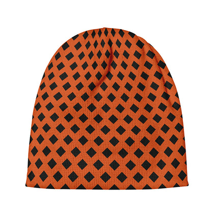 Orange Halloween Pattern Print Beanie