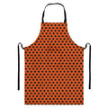 Orange Halloween Pattern Print Bib Apron With Pocket