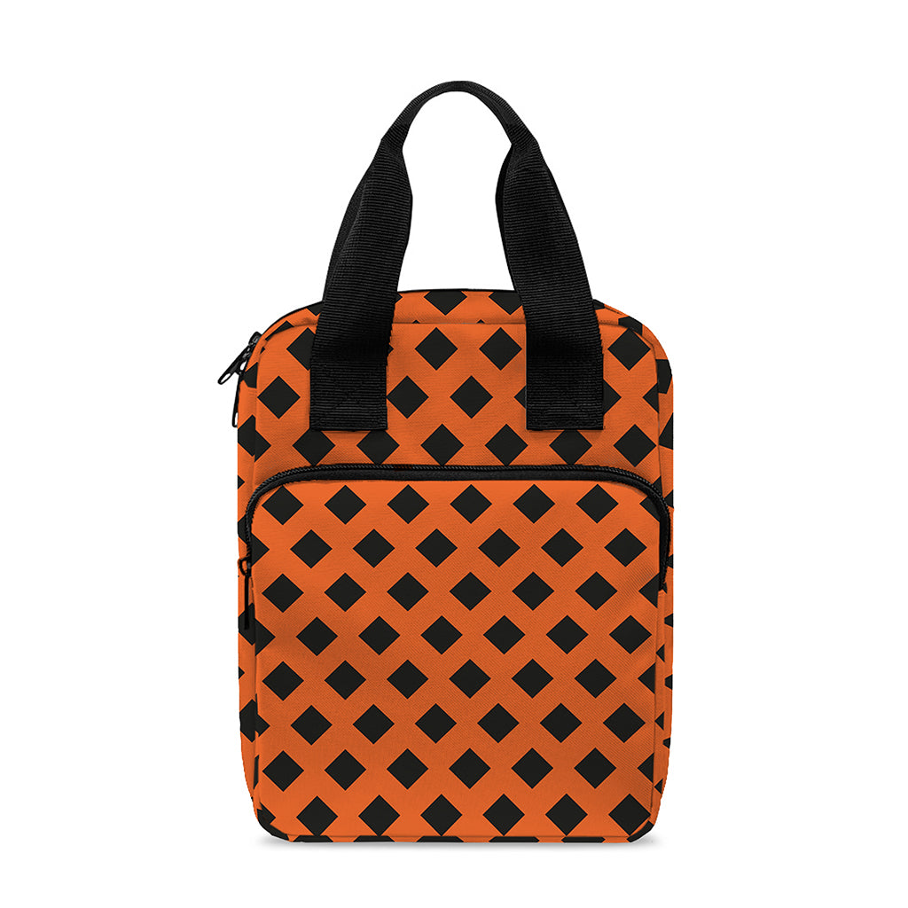 Orange Halloween Pattern Print Bible Tote Bag