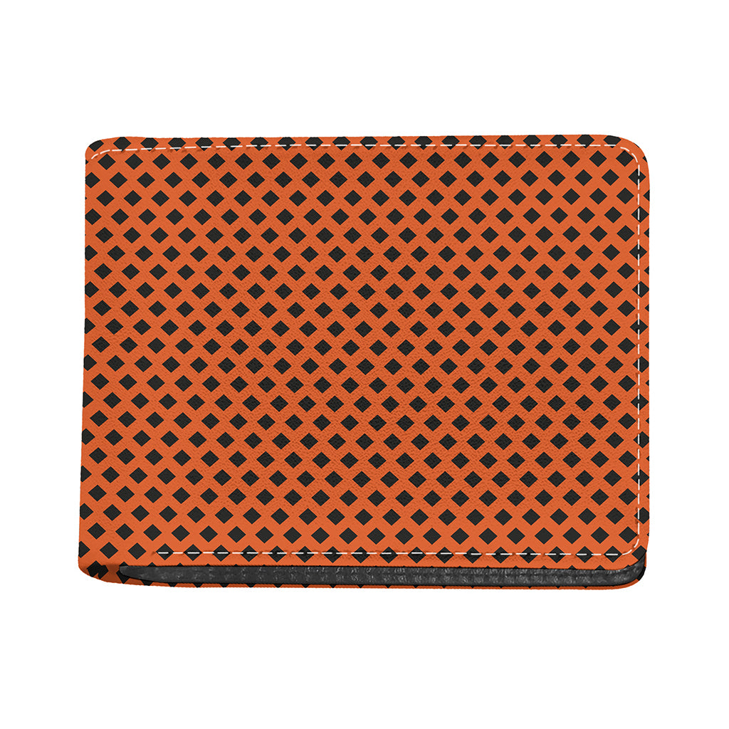 Orange Halloween Pattern Print Bifold Wallet