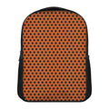 Orange Halloween Pattern Print Casual Backpack