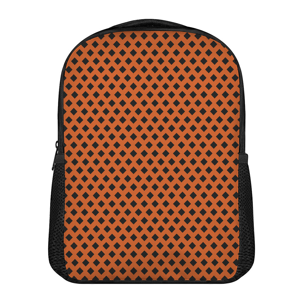 Orange Halloween Pattern Print Casual Backpack