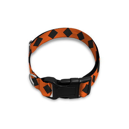 Orange Halloween Pattern Print Dog Collar