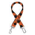 Orange Halloween Pattern Print Dog Seat Belt