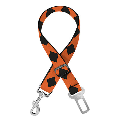 Orange Halloween Pattern Print Dog Seat Belt