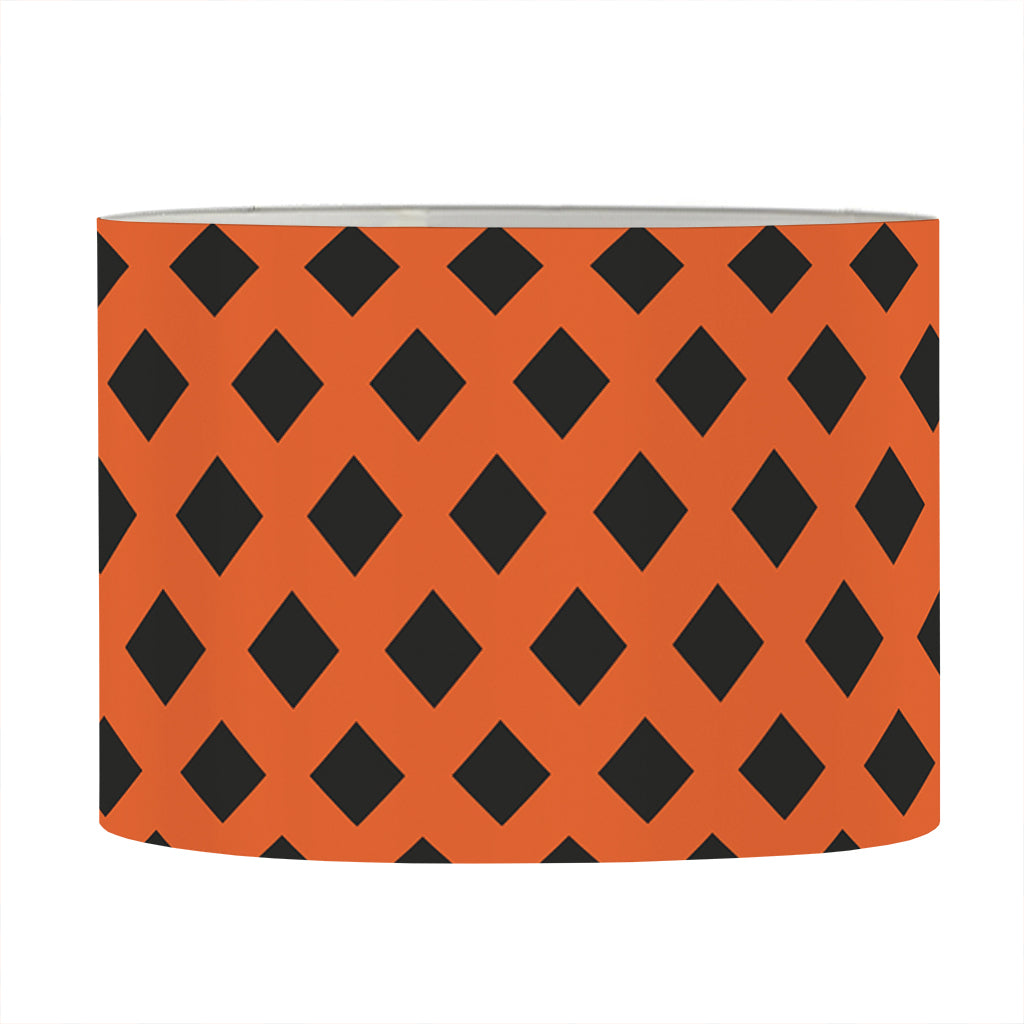 Orange Halloween Pattern Print Drum Lamp Shade