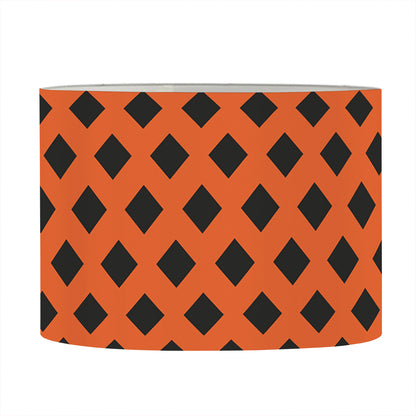 Orange Halloween Pattern Print Drum Lamp Shade