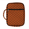 Orange Halloween Pattern Print Front Pocket Bible Bag