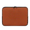 Orange Halloween Pattern Print Laptop Sleeve