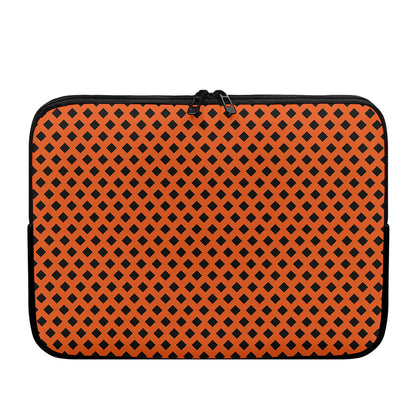 Orange Halloween Pattern Print Laptop Sleeve