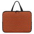 Orange Halloween Pattern Print Laptop Sleeve With Handle