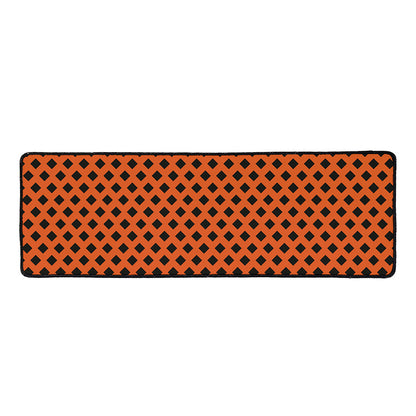 Orange Halloween Pattern Print Long Kitchen Mat