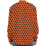 Orange Halloween Pattern Print Long Sleeve Baseball Jersey