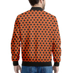 Orange Halloween Pattern Print Men's Bomber Jacket