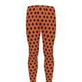 Orange Halloween Pattern Print Men's Leggings