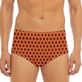 Orange Halloween Pattern Print Men's Triangle Swim Briefs