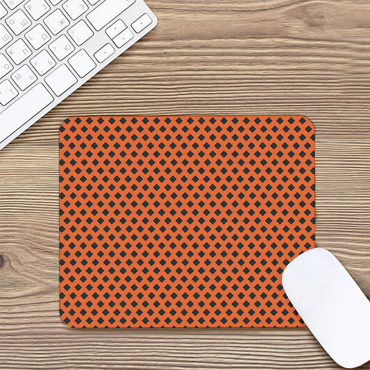 Orange Halloween Pattern Print Mouse Pad