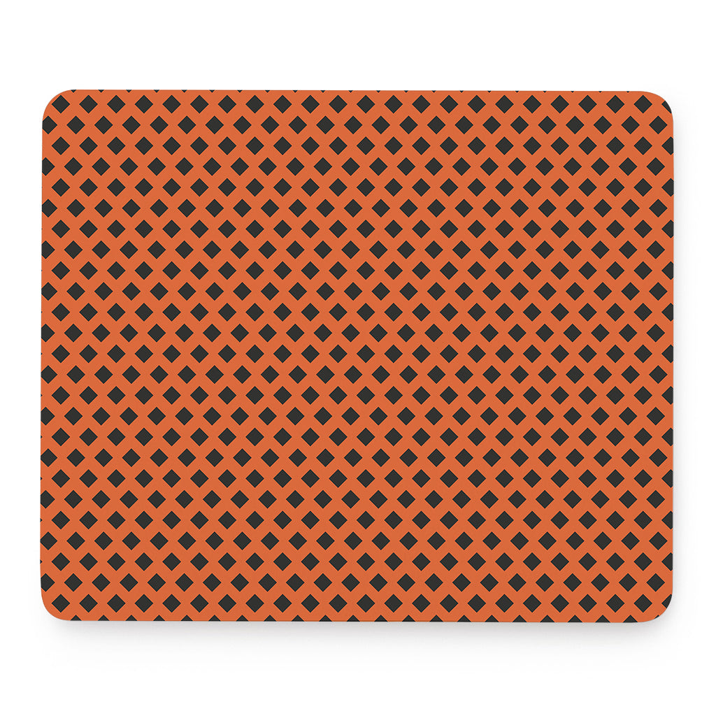 Orange Halloween Pattern Print Mouse Pad