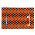 Orange Halloween Pattern Print Placemat