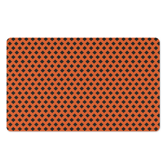 Orange Halloween Pattern Print Polyester Doormat
