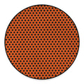 Orange Halloween Pattern Print Round Floor Mat