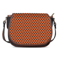Orange Halloween Pattern Print Saddle Bag