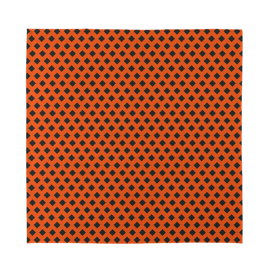 Orange Halloween Pattern Print Silk Bandana