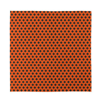 Orange Halloween Pattern Print Silk Bandana