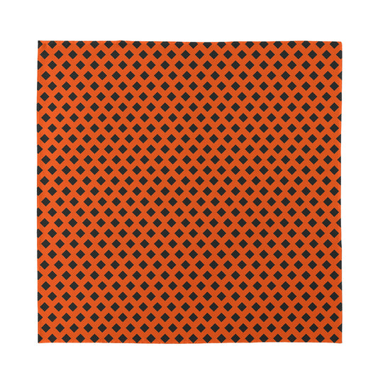 Orange Halloween Pattern Print Silk Bandana