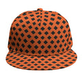 Orange Halloween Pattern Print Snapback Cap