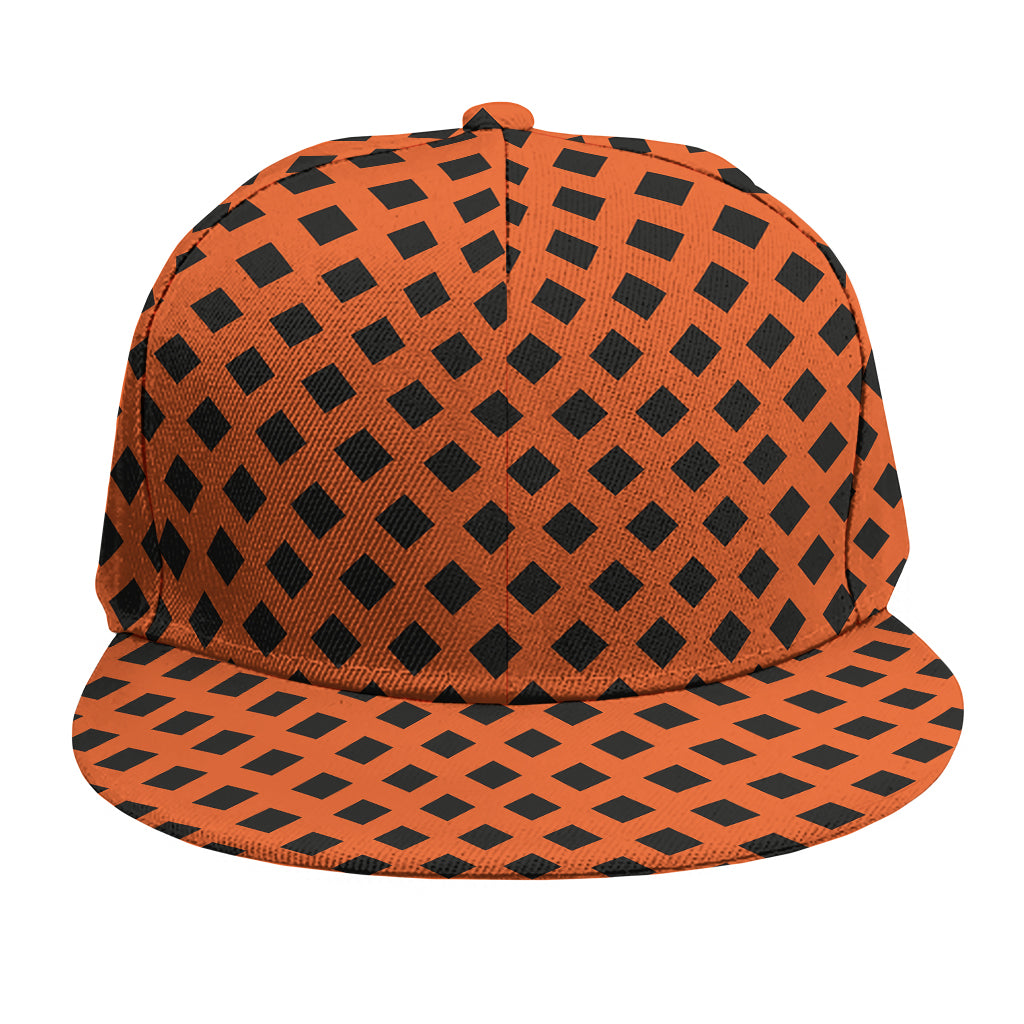 Orange Halloween Pattern Print Snapback Cap