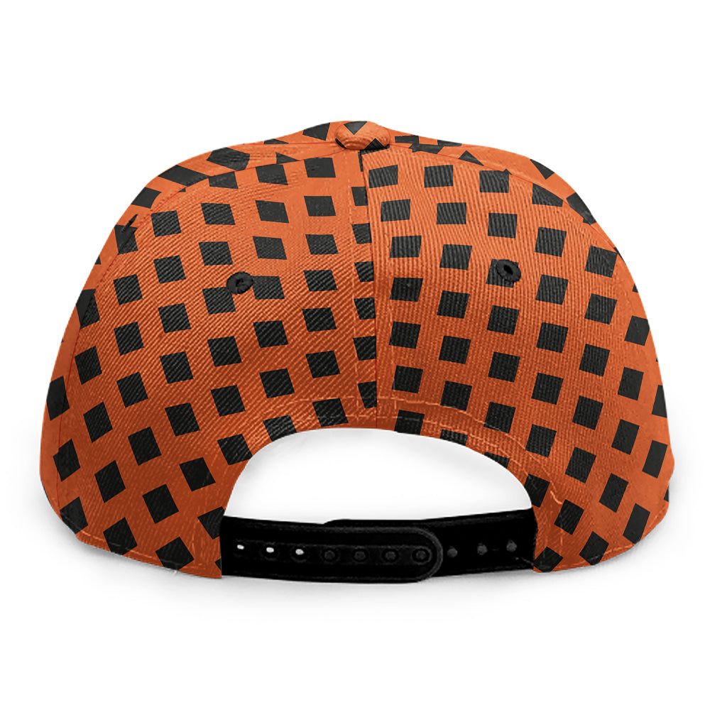 Orange Halloween Pattern Print Snapback Cap