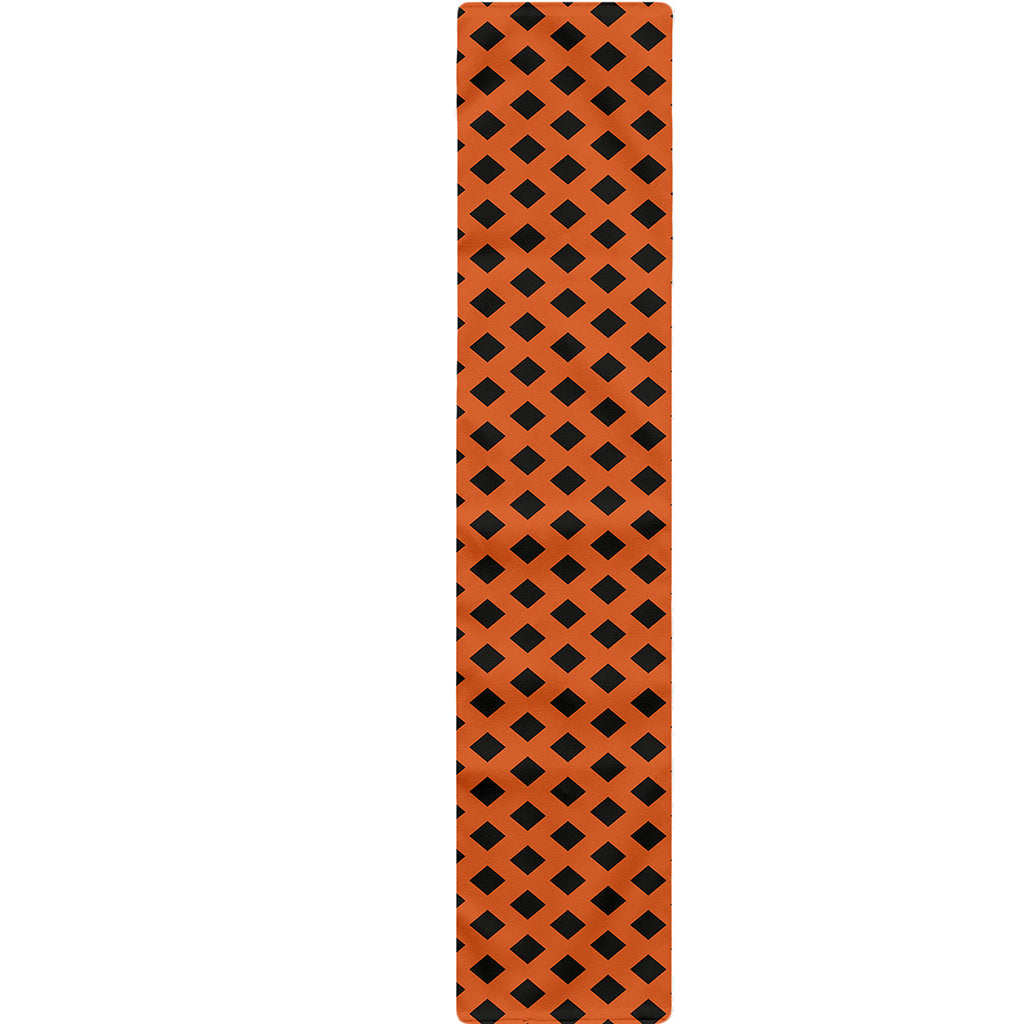 Orange Halloween Pattern Print Table Runner