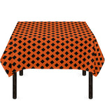 Orange Halloween Pattern Print Tablecloth
