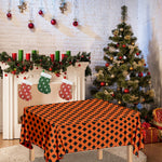 Orange Halloween Pattern Print Tablecloth