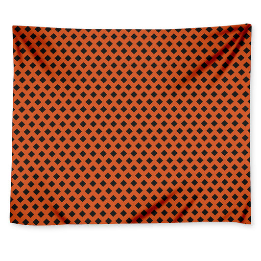 Orange Halloween Pattern Print Tapestry