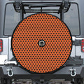 Orange Halloween Pattern Print Tire Cover With Camera Hole
