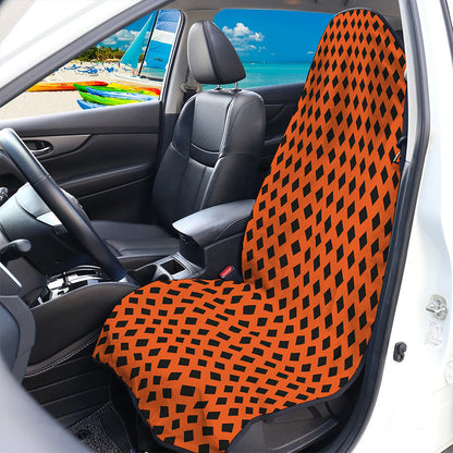 Orange Halloween Pattern Print Waterproof Car Seat Cover