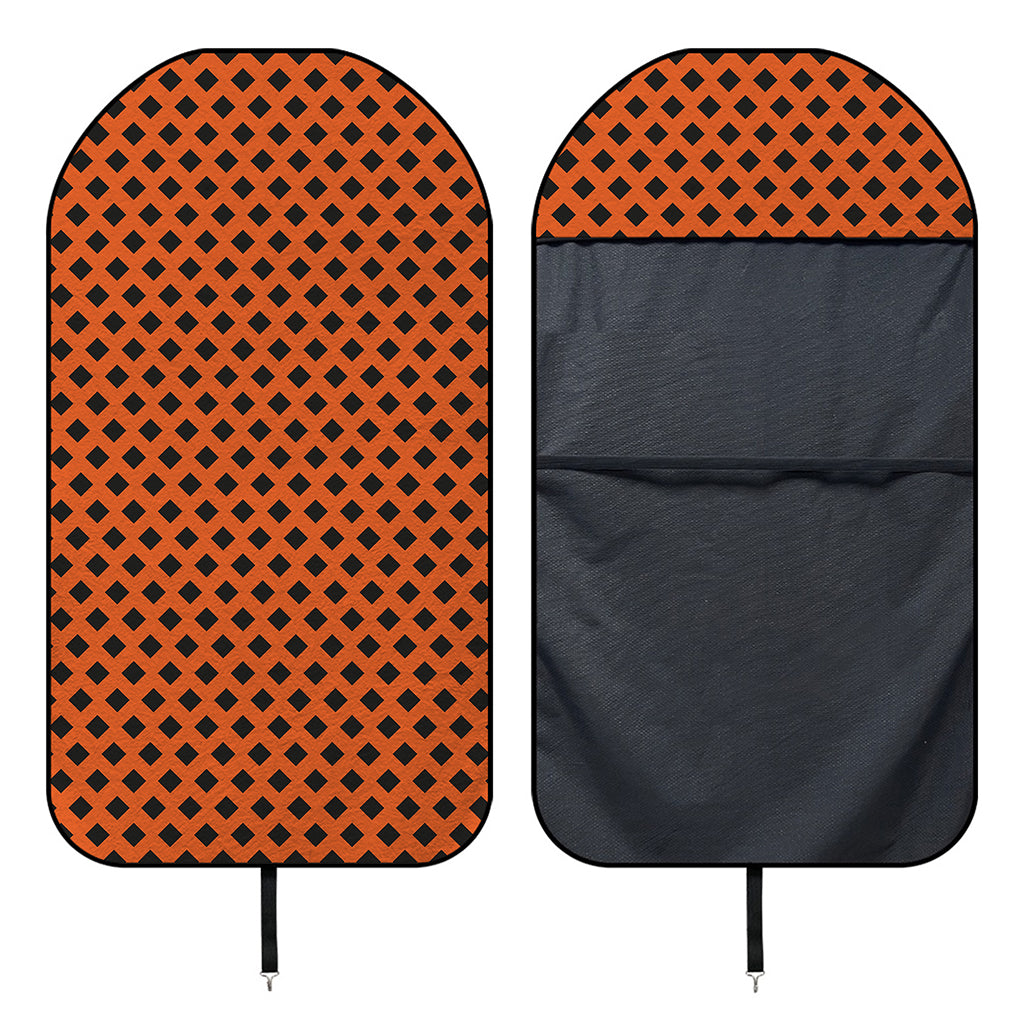 Orange Halloween Pattern Print Waterproof Car Seat Cover