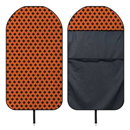 Orange Halloween Pattern Print Waterproof Car Seat Cover