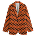 Orange Halloween Pattern Print Women's Blazer