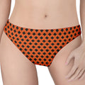 Orange Halloween Pattern Print Women's Thong