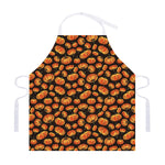 Orange Halloween Pumpkin Pattern Print Adjustable Apron