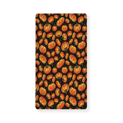 Orange Halloween Pumpkin Pattern Print Baby Crib Sheet