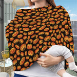 Orange Halloween Pumpkin Pattern Print Baby Seat Cover