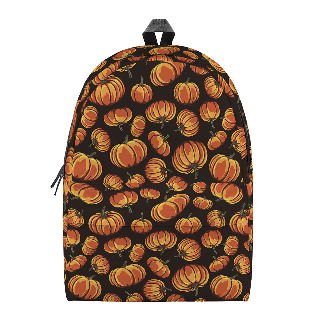 Orange Halloween Pumpkin Pattern Print Backpack