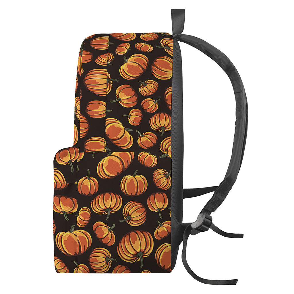 Orange Halloween Pumpkin Pattern Print Backpack