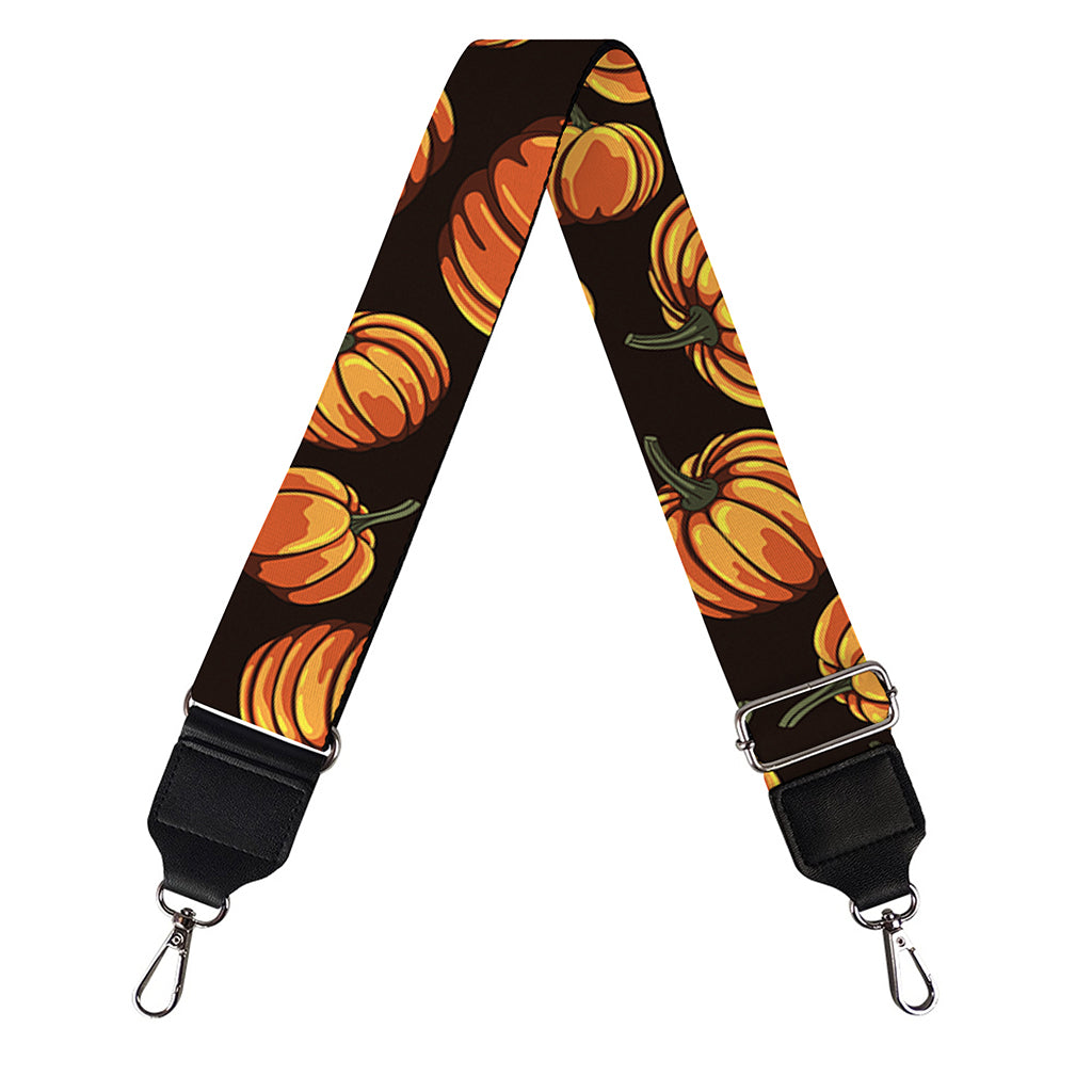 Orange Halloween Pumpkin Pattern Print Bag Strap