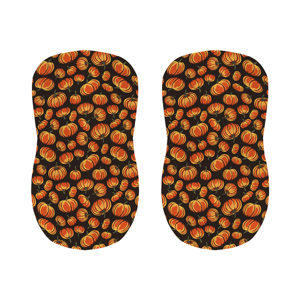 Orange Halloween Pumpkin Pattern Print Bar Stool Covers